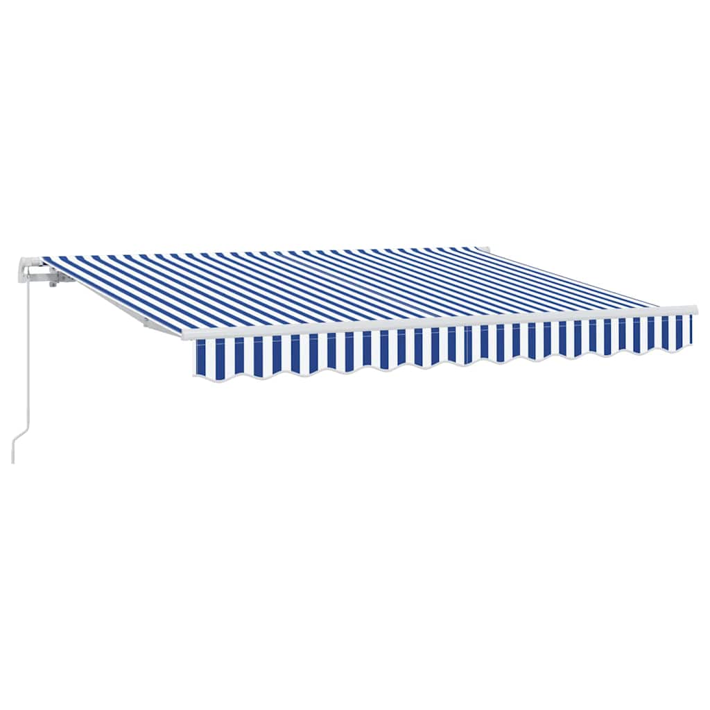 Einziehbare Markise Blau und Weiß 250 x 200 cm