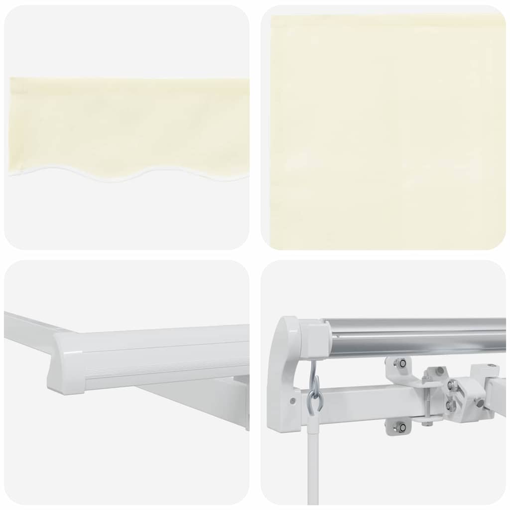 Einziehbare Markise Creme 250 x 200 cm Polyester und Aluminium