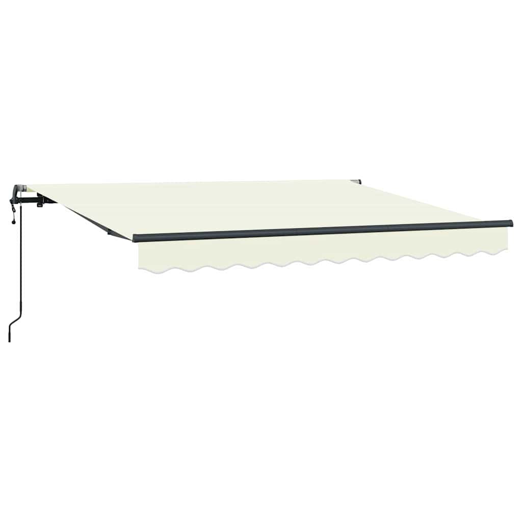Einziehbare Markise Creme 250 x 200 cm Polyester und Aluminium
