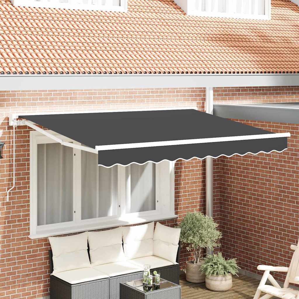 Einziehbare Markise Anthrazit 250x200 cm Stoff
