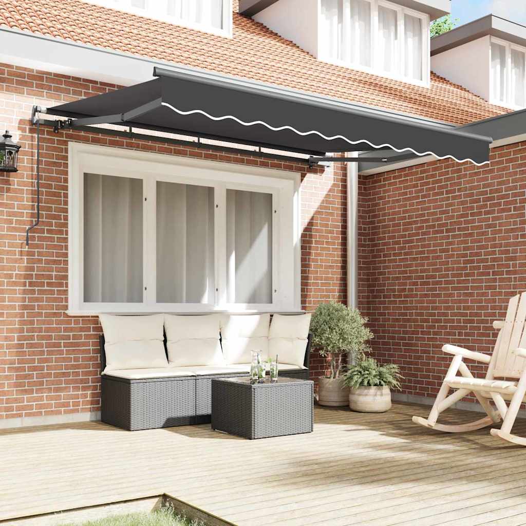 Einziehbare Markise Anthrazit 250 x 200 cm