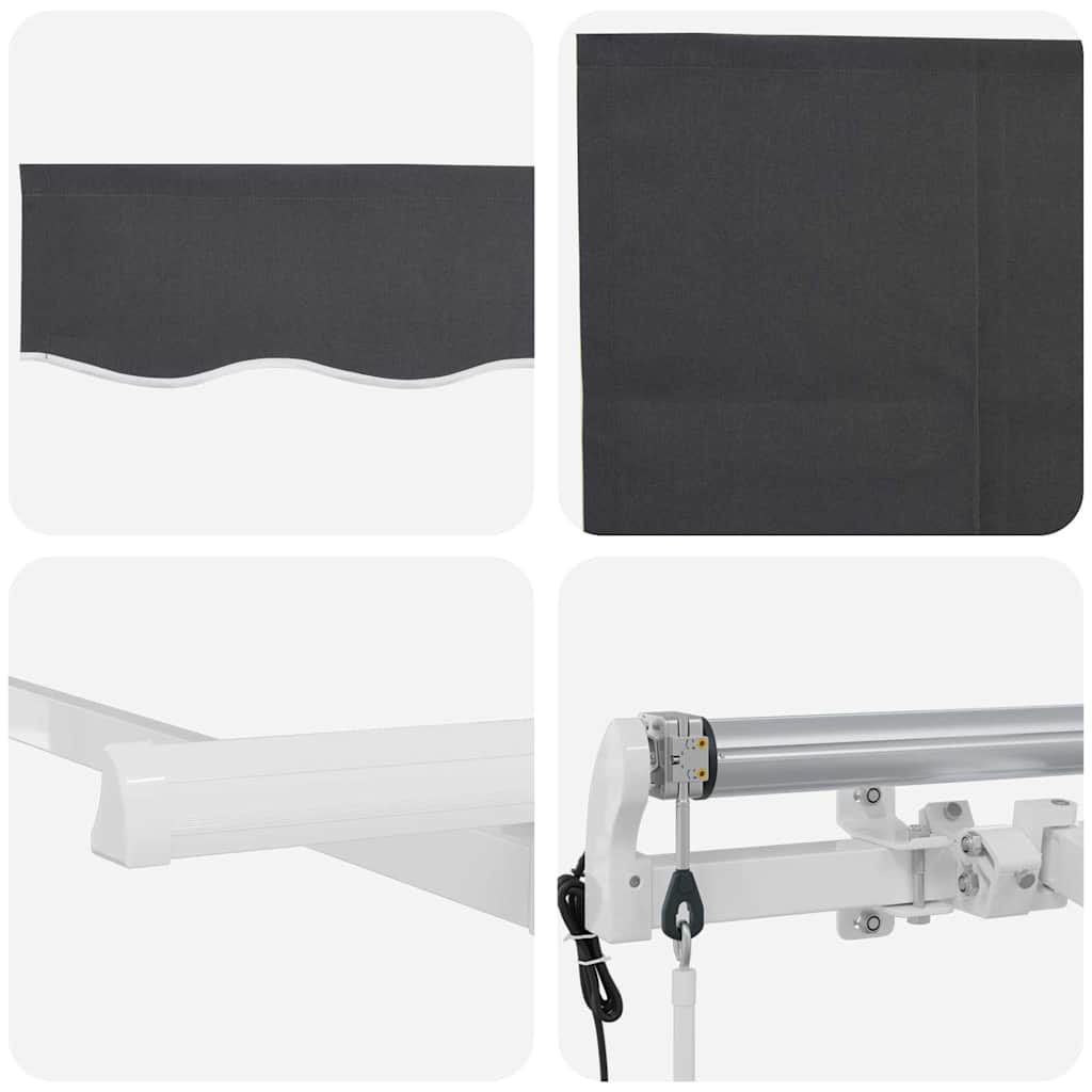Einziehbare Markise Anthrazit 250 x 200 cm