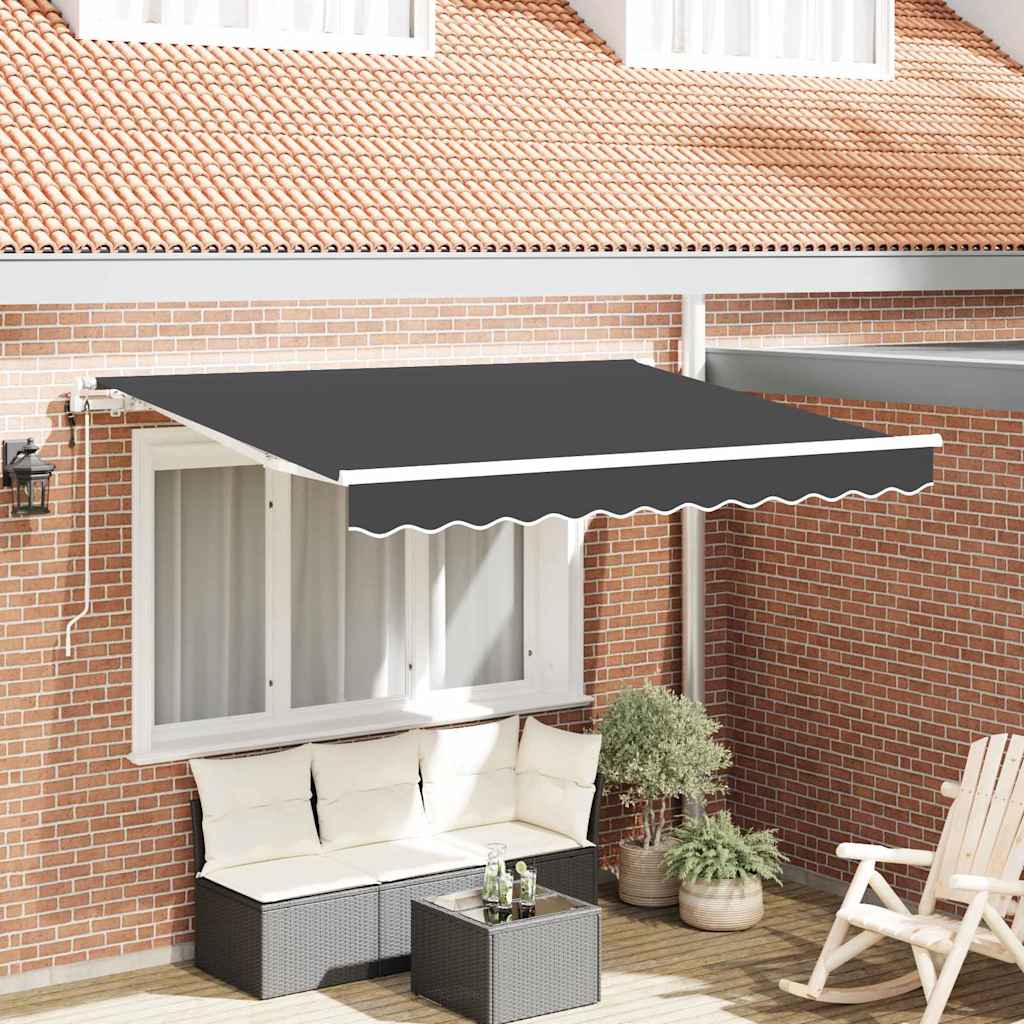 Einziehbare Markise Anthrazit 250 x 200 cm