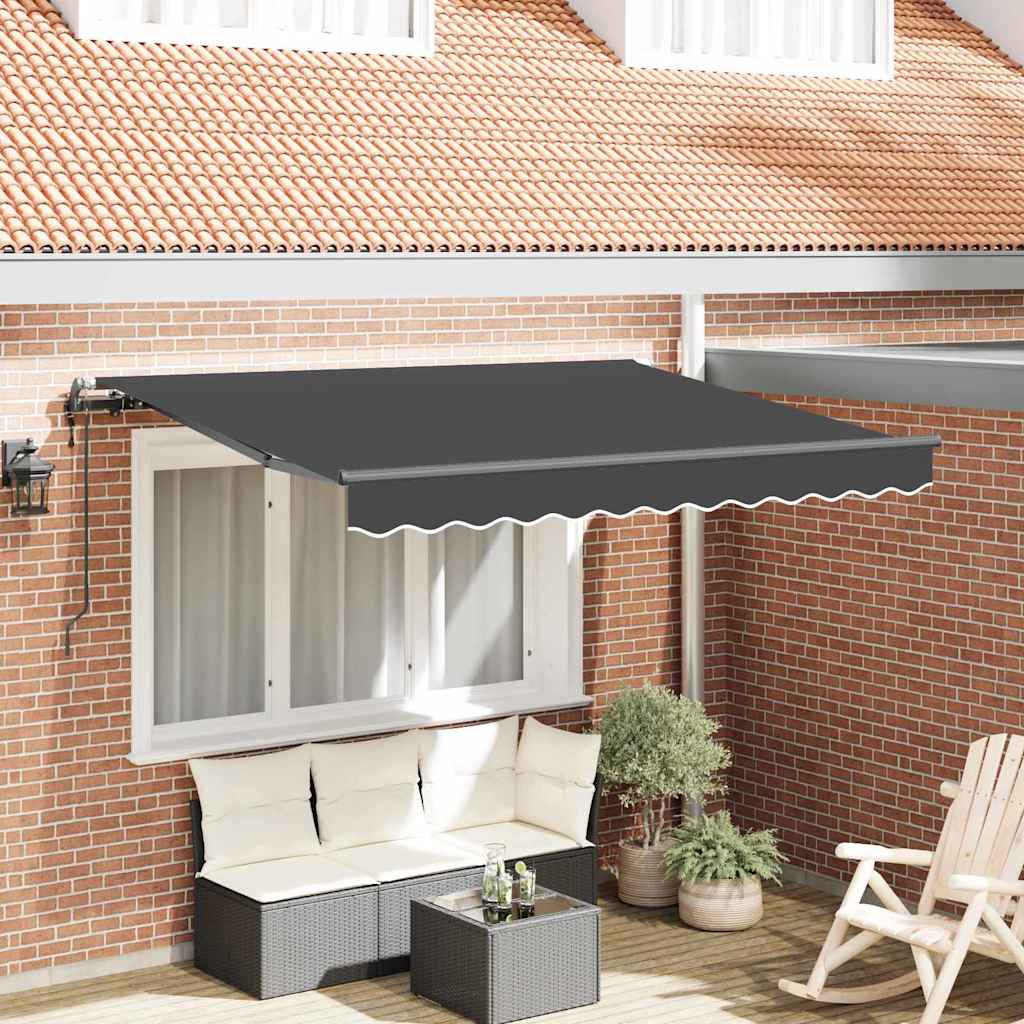 Einziehbare Markise Anthrazit 250 x 200 cm
