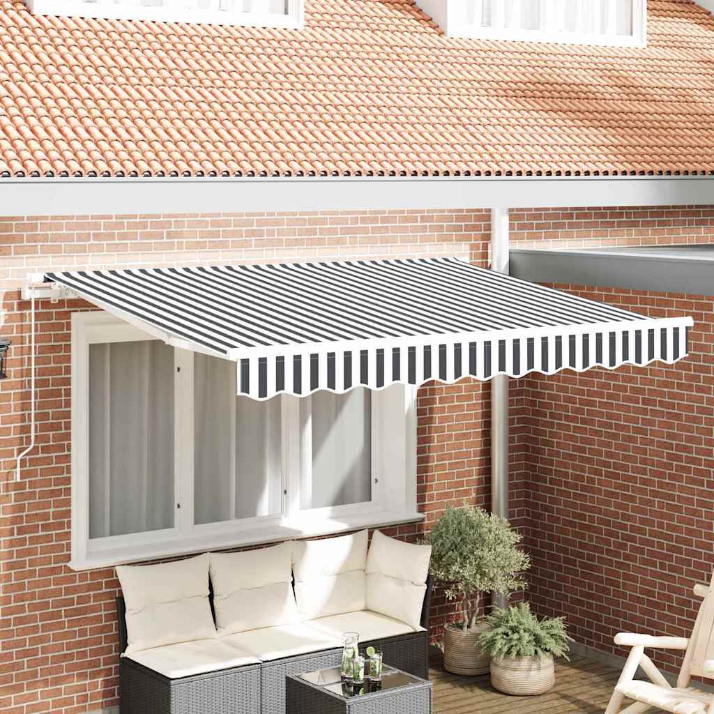 Einziehbare Markise Anthrazit 250 x 200 cm Stoff