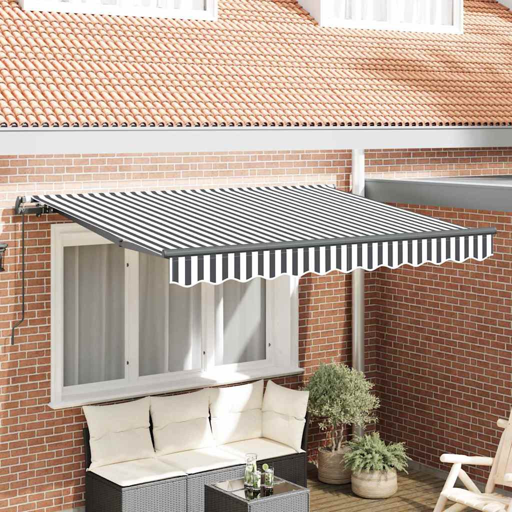 Einziehbare Markise Anthrazit 250 x 200 cm Stoff
