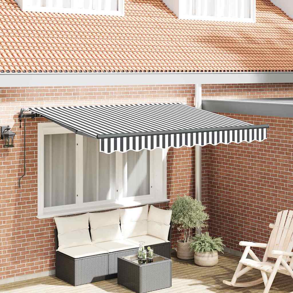 Einziehbare Markise Anthrazit 250 x 200 cm Stoff