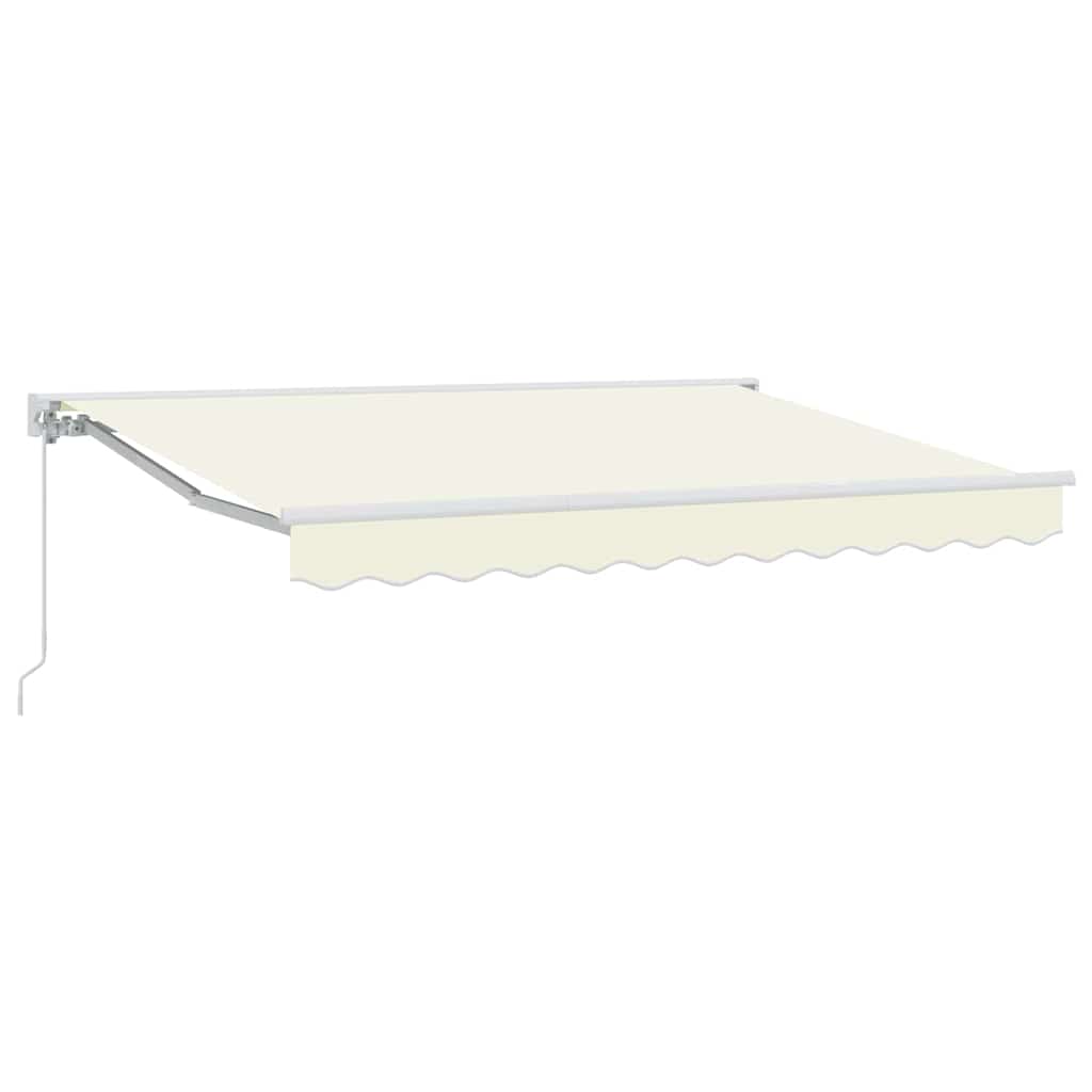 Einziehbare Markise Creme 300 x 200 cm Polyester und Metall
