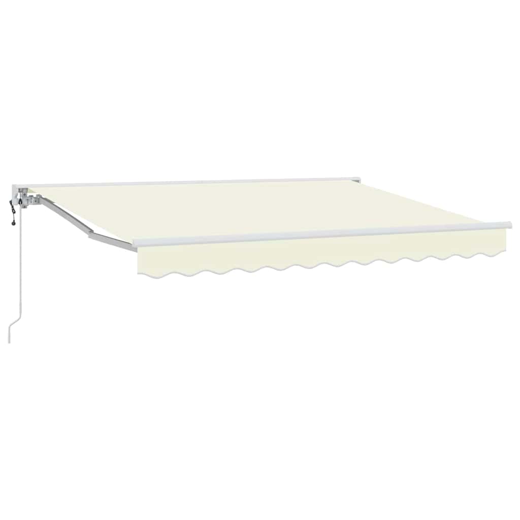 Einziehbare Markise Creme 300 x 200 cm Polyester und Metall