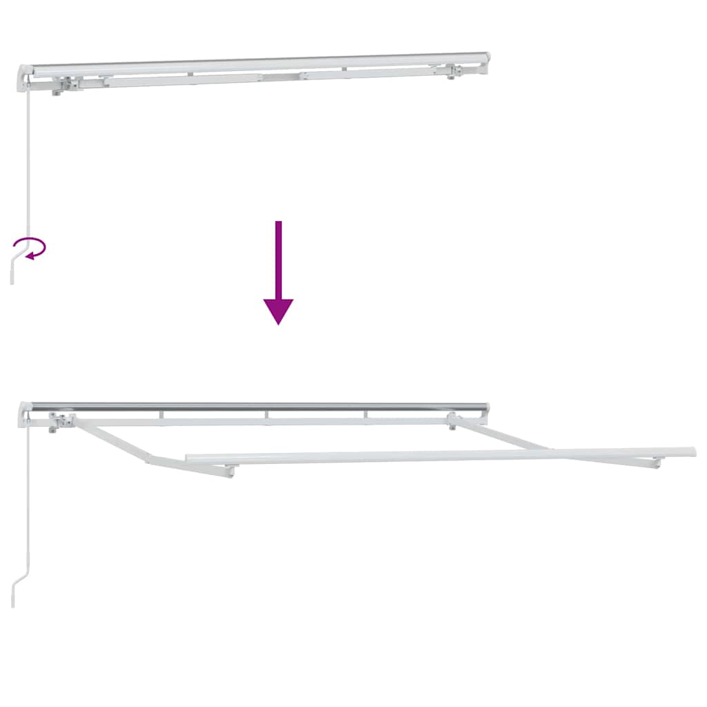 Einziehbare Markise Creme 300 x 200 cm Stoff