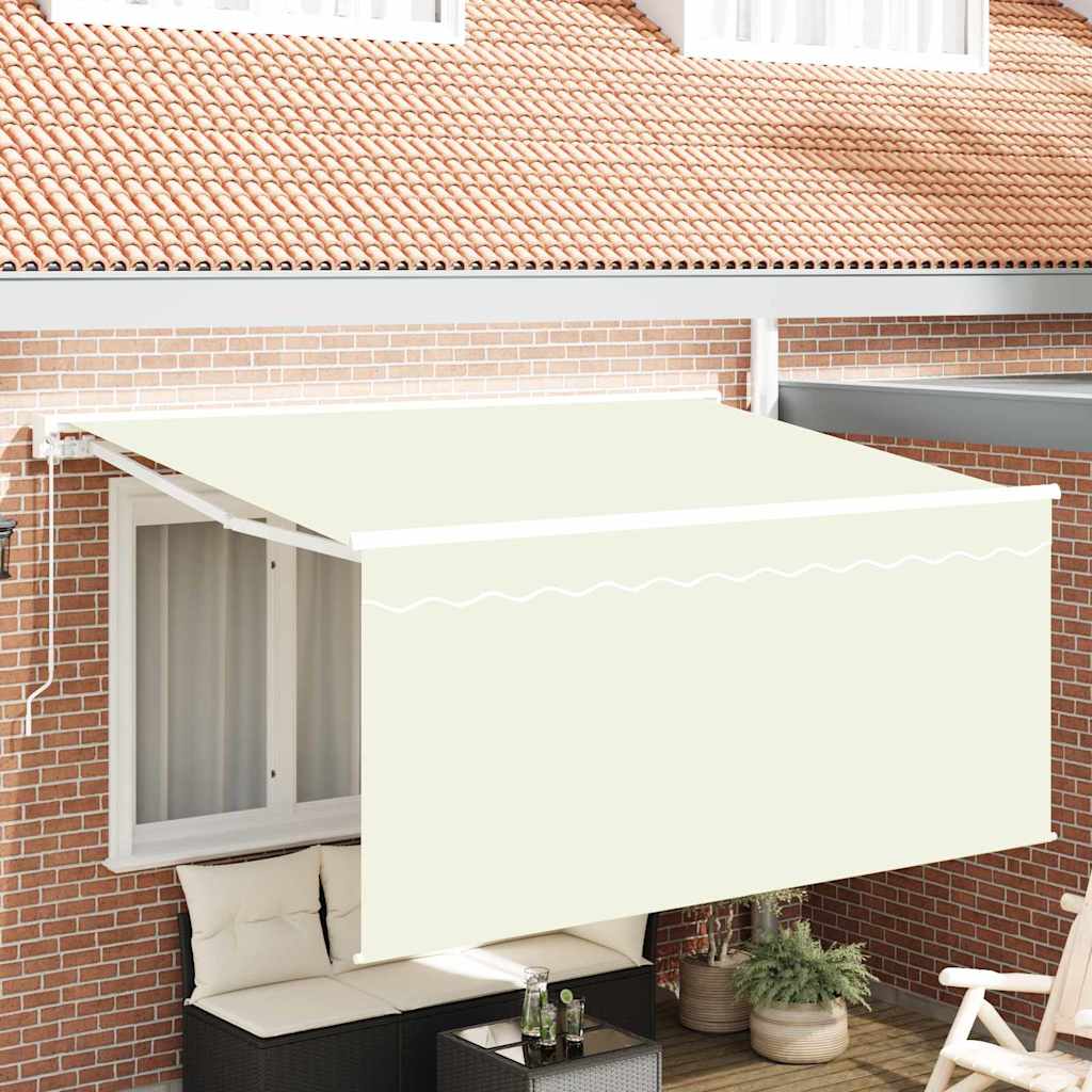 Einziehbare Markise Creme 300 x 200 cm Stoff