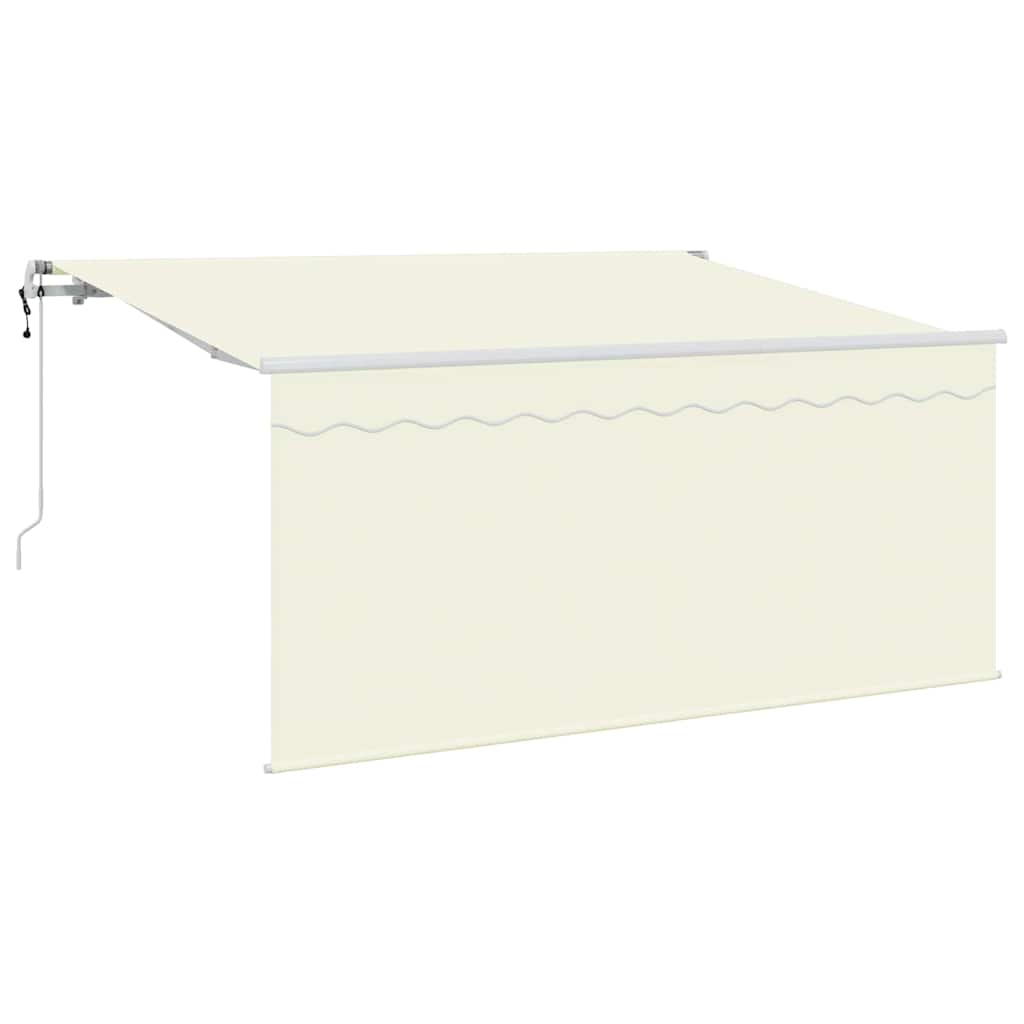 Einziehbare Markise Creme 300 x 200 cm Polyester und Aluminium