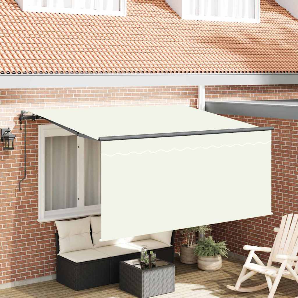 Einziehbare Markise Creme 300 x 200 cm Stoff