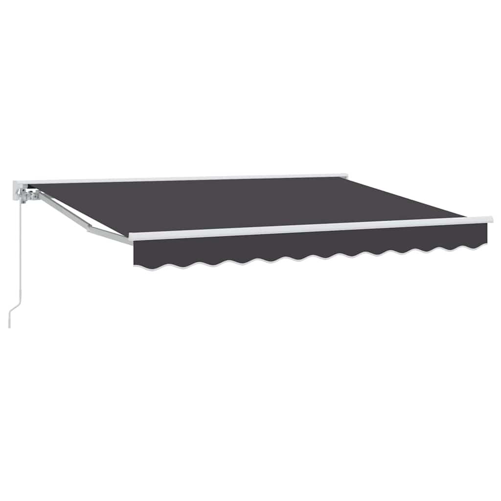 Einziehbare Markise Anthrazit 300 x 200 cm Polyester und Metall