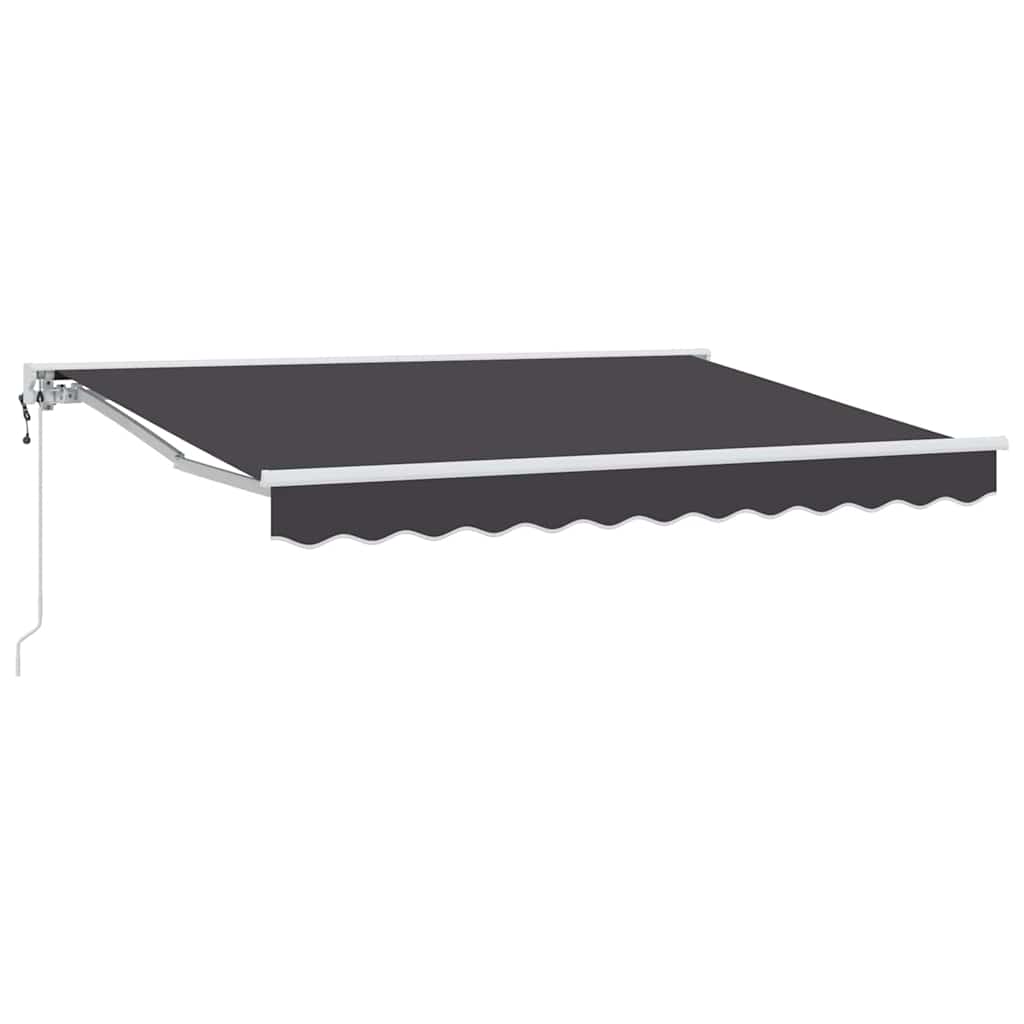 Einziehbare Markise Anthrazit 300 x 200 cm Polyester und Metall