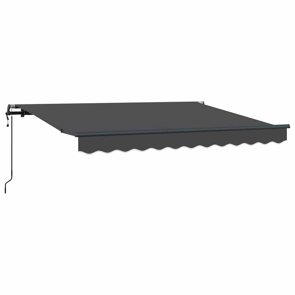 Einziehbare Markise Anthrazit 300 x 200 cm Stoff
