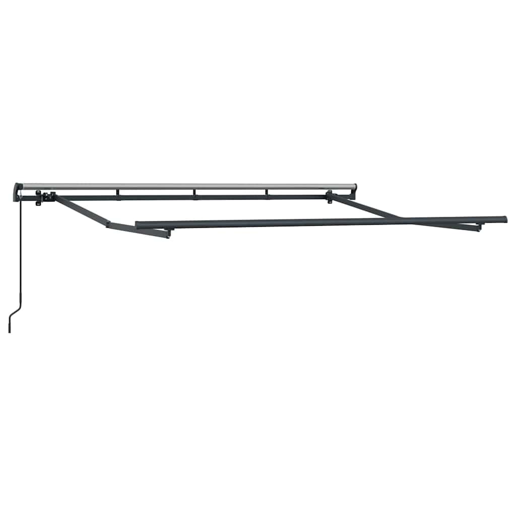 Einziehbare Markise Gestreift Anthrazit 300 x 200 cm Stoff