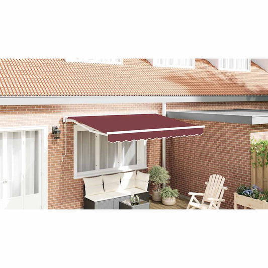Einziehbare Markise Bordeauxrot 300x200 cm Stoff