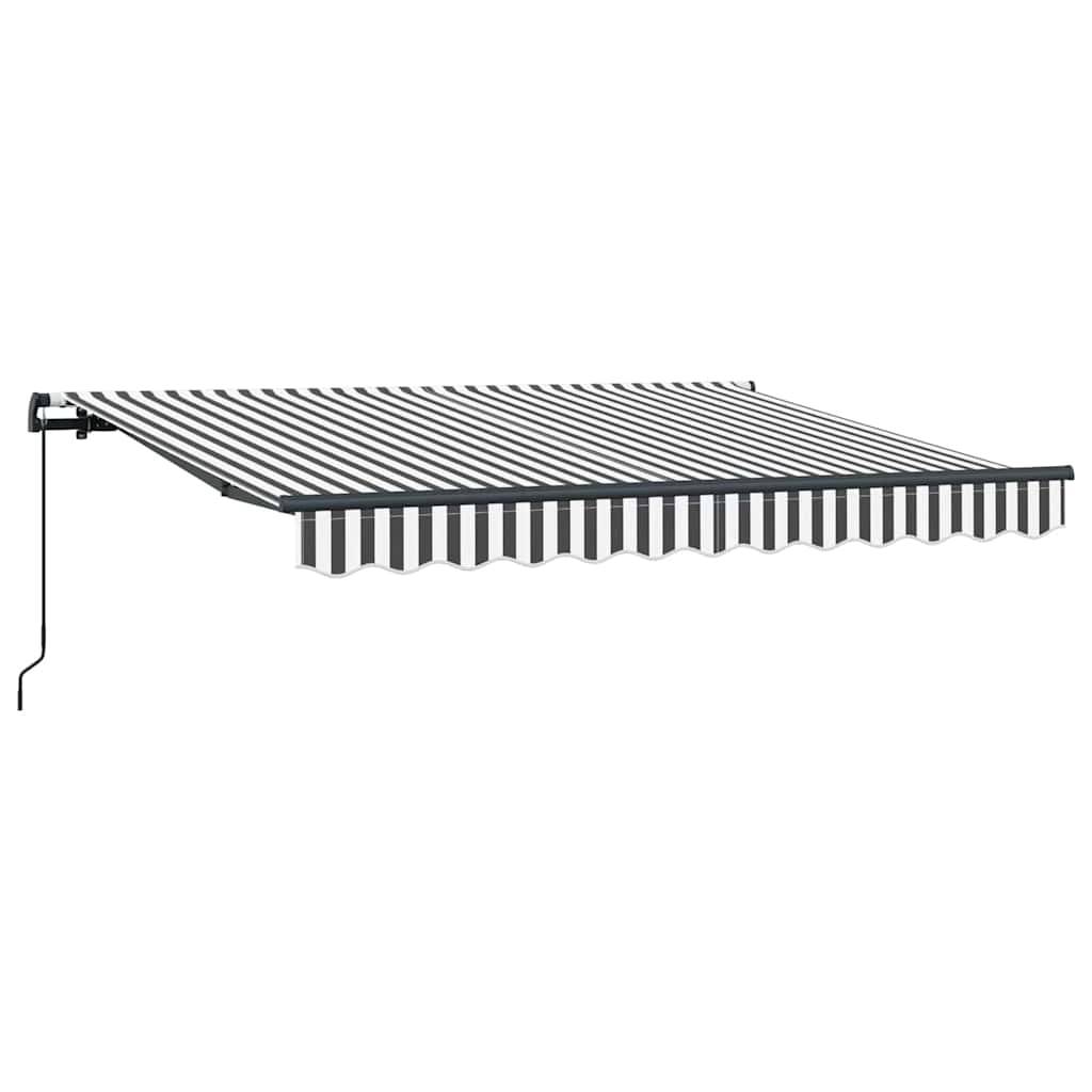Einziehbare Markise Anthrazit und Weiß 300 x 200 cm