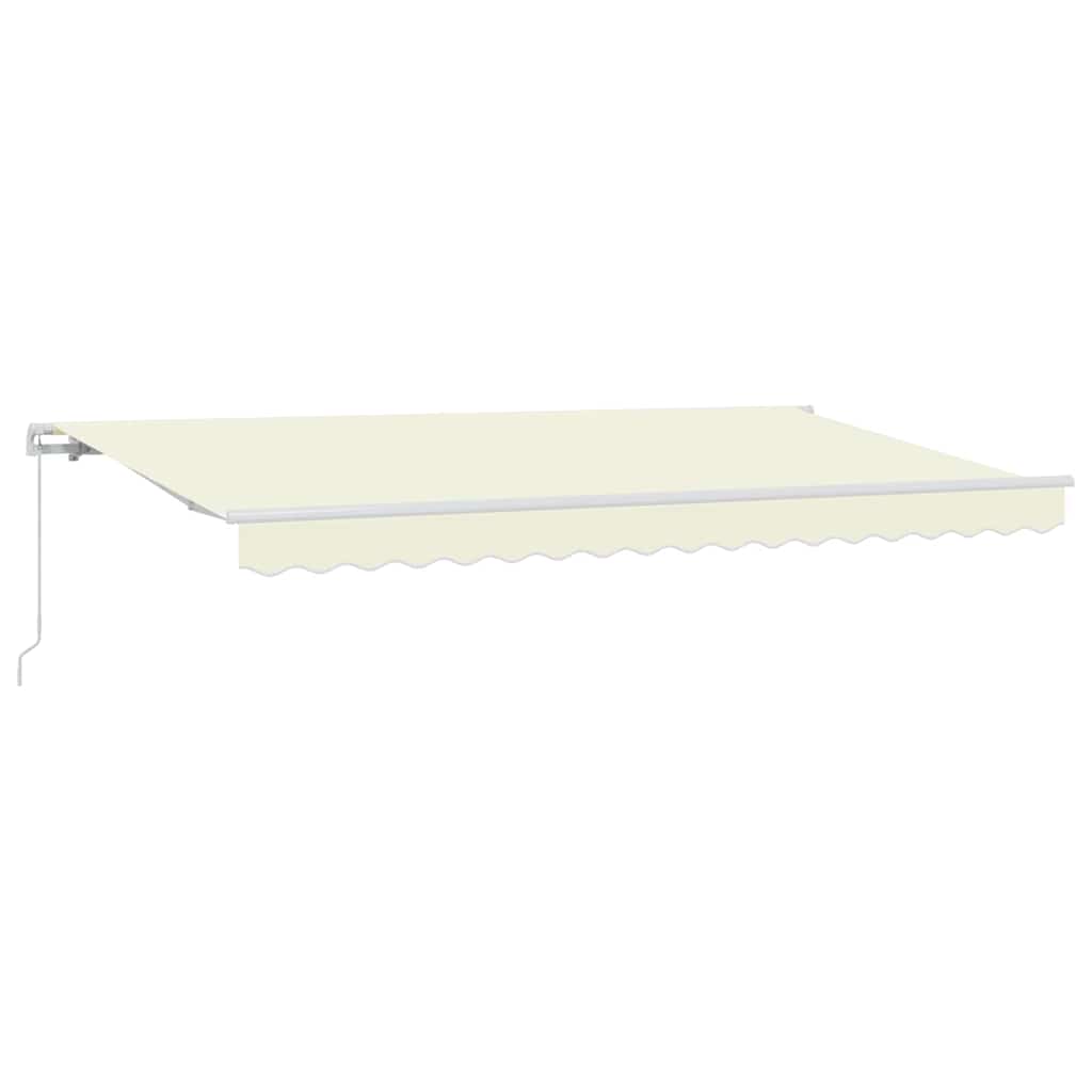Einziehbare Markise Creme 350 x 200 cm Stoff
