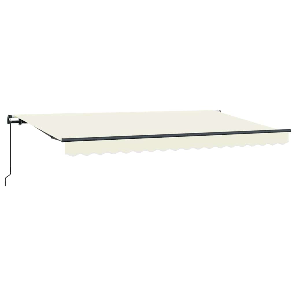 Einziehbare Markise Creme 350 x 200 cm Stoff