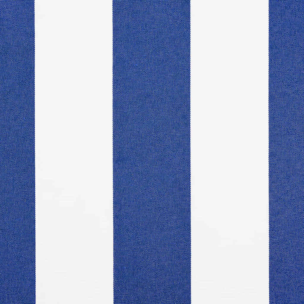 Einziehbare Markise Blau und weiß 350 x 200 cm Stoff und Metall
