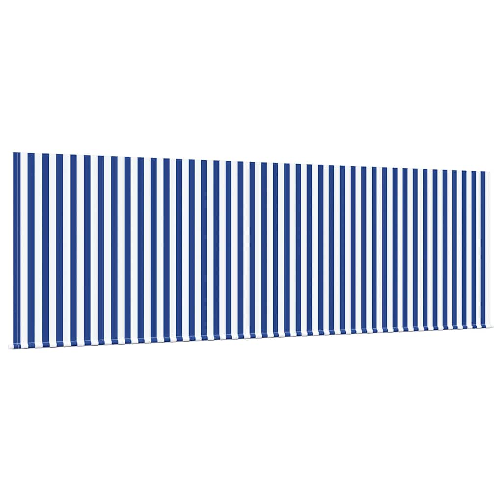 Einziehbare Markise Blau und Weiß 350 x 200 cm