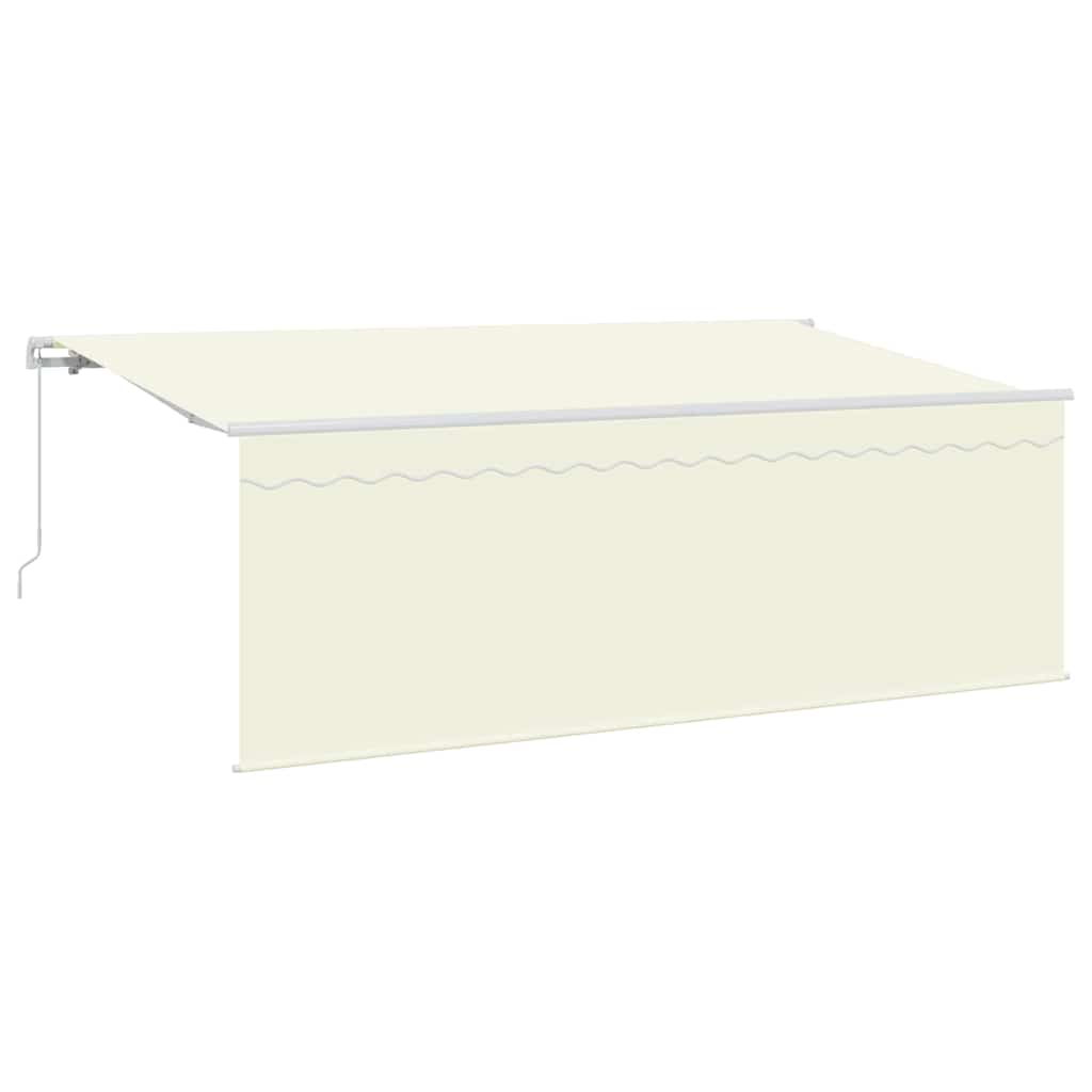 Markise mit Sichtschutz Creme 350 x 200 x 120 cm