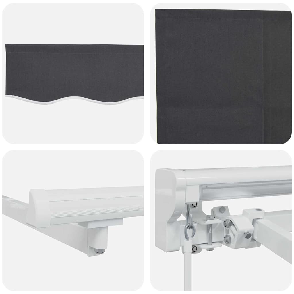 Einziehbare Markise Anthrazit 350x200 cm Stoff