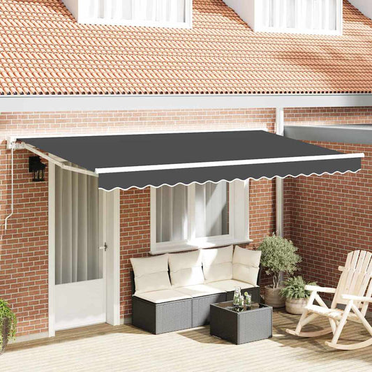 Einziehbare Markise Anthrazit 350x200 cm Stoff