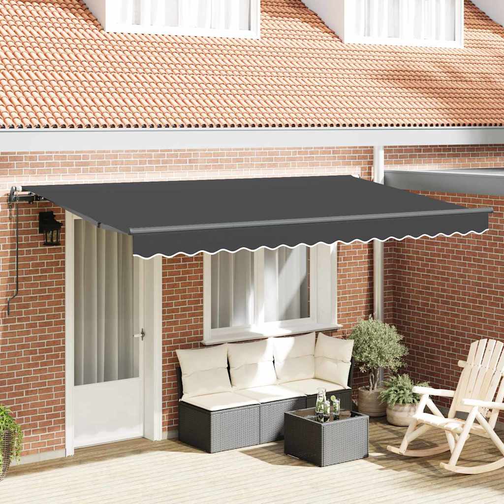 Einziehbare Markise Anthrazit 350 x 200 cm