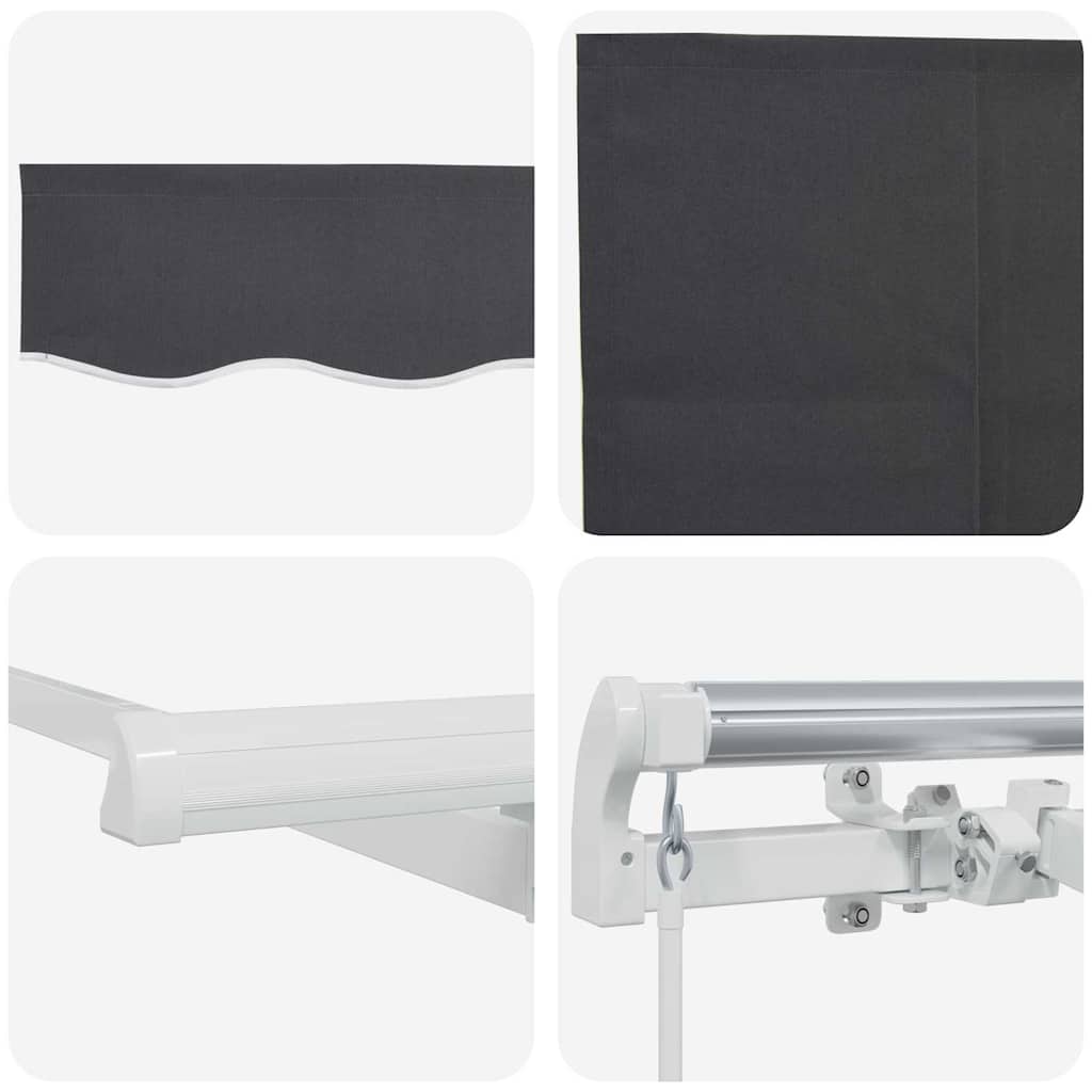 Markise mit Blende Anthrazit 350 x 200 x 120 cm