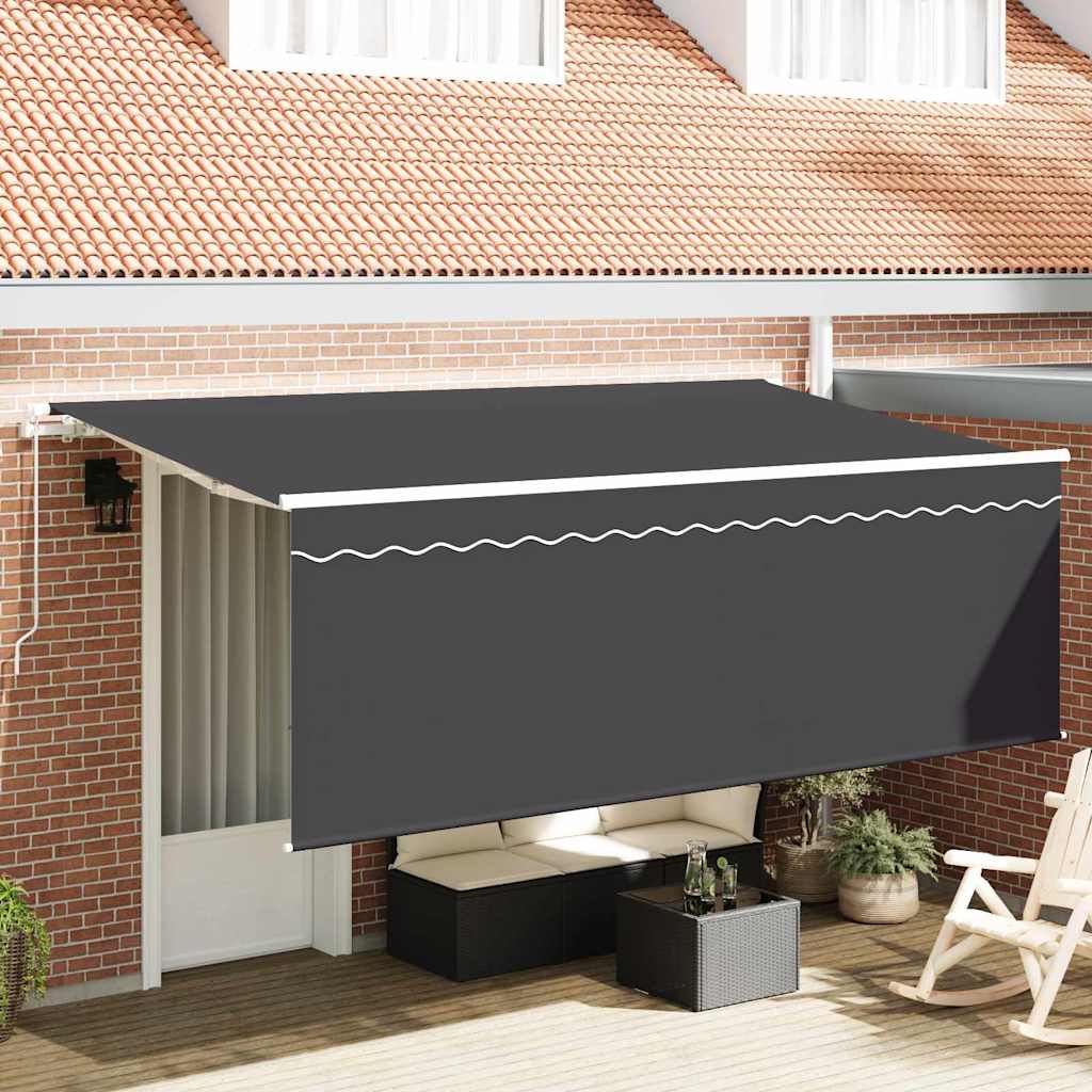 Markise mit Blende Anthrazit 350 x 200 x 120 cm