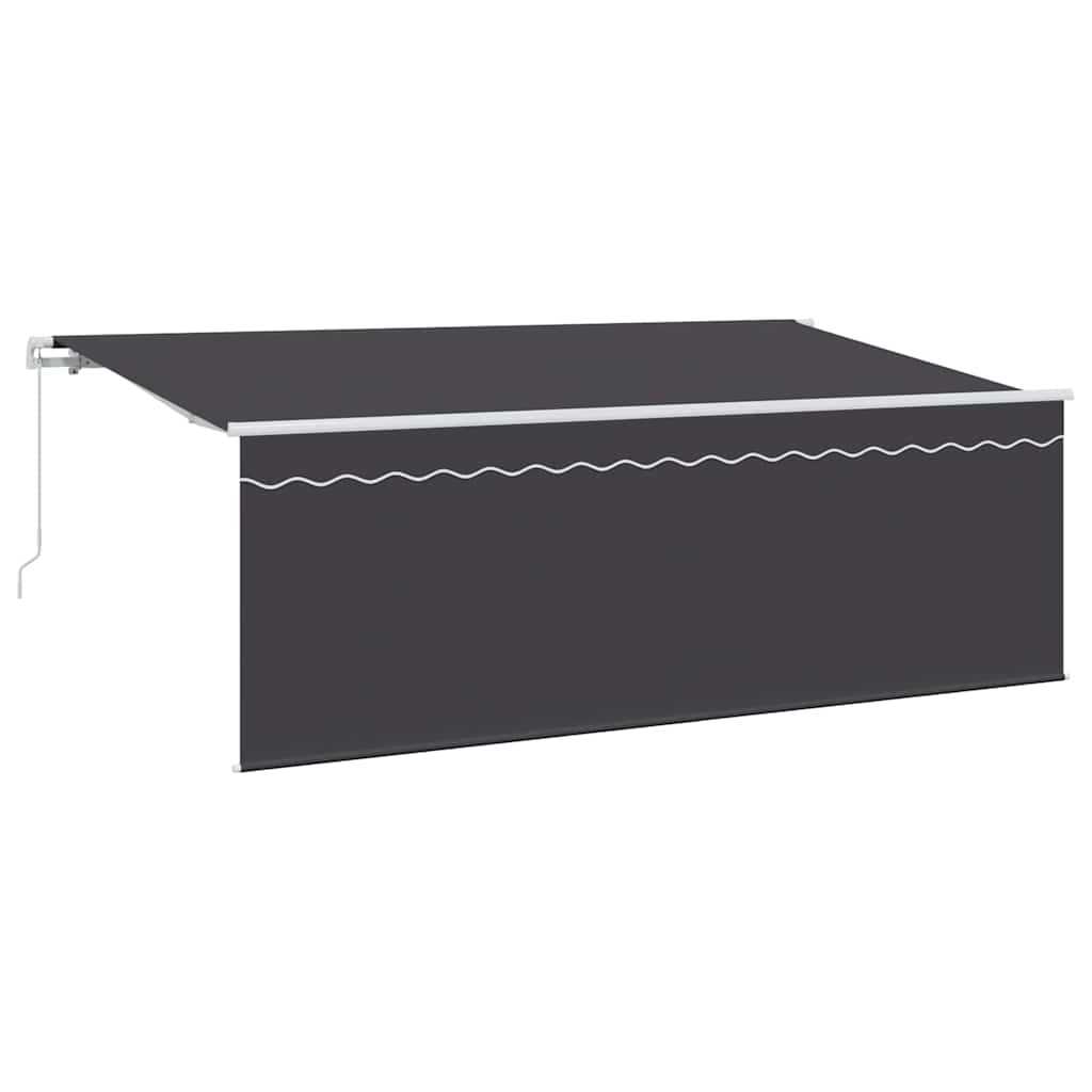 Markise mit Blende Anthrazit 350 x 200 x 120 cm