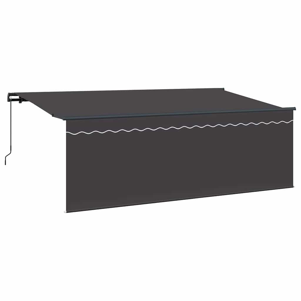 Einziehbare Markise Anthrazit 350 x 200 cm Stoff