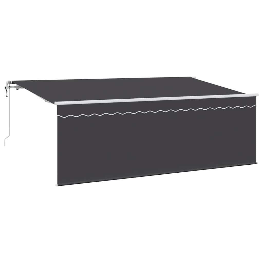 Einziehbare Markise Anthrazit 350 x 200 cm Stoff