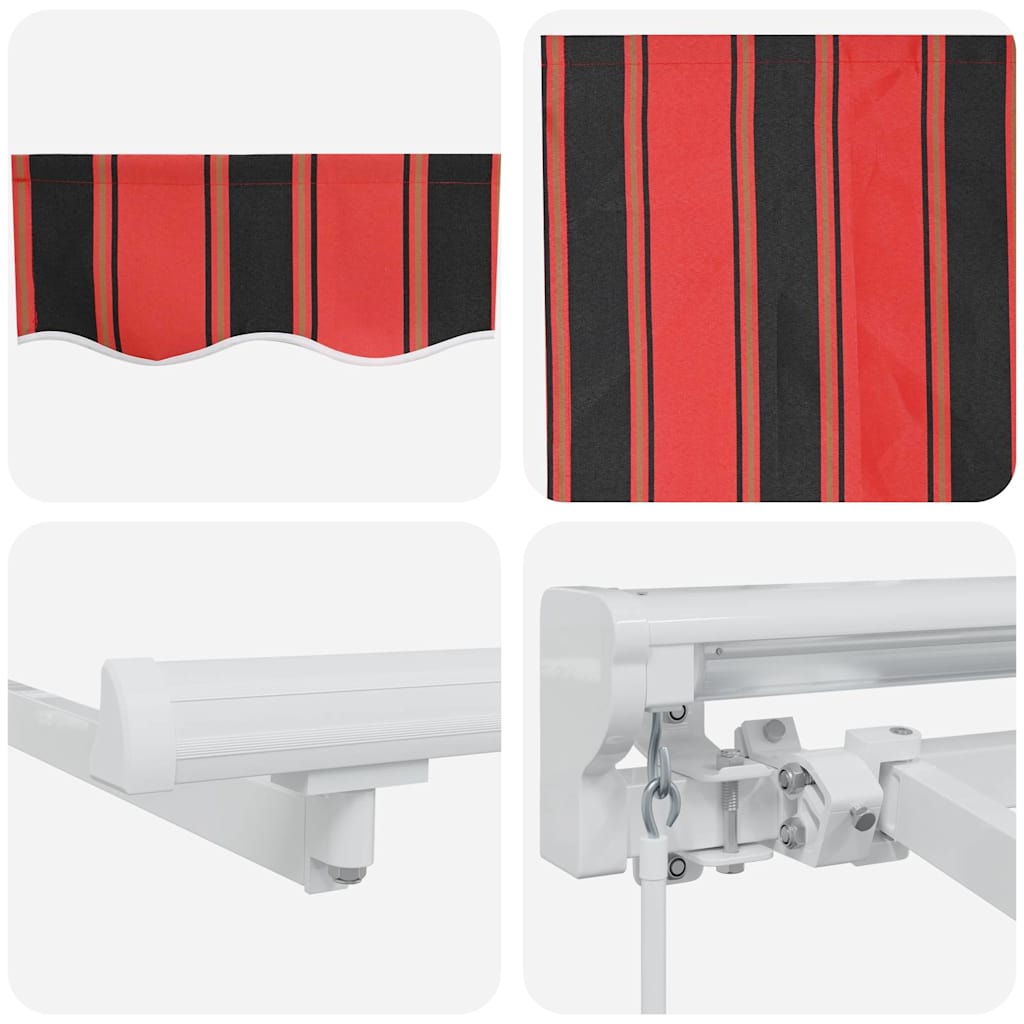 Einziehbare Markise Orange und Schwarz 350 x 200 cm