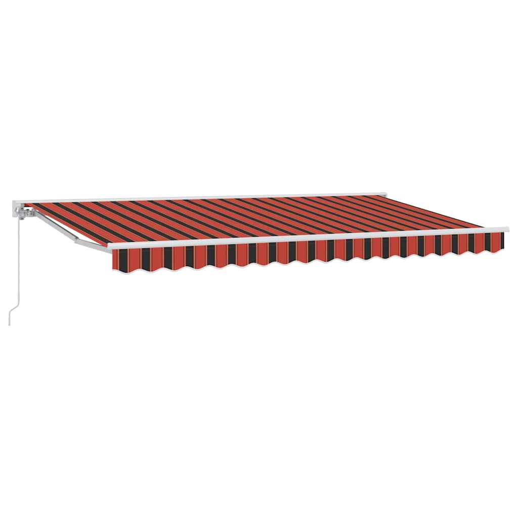 Einziehbare Markise Orange und Schwarz 350 x 200 cm