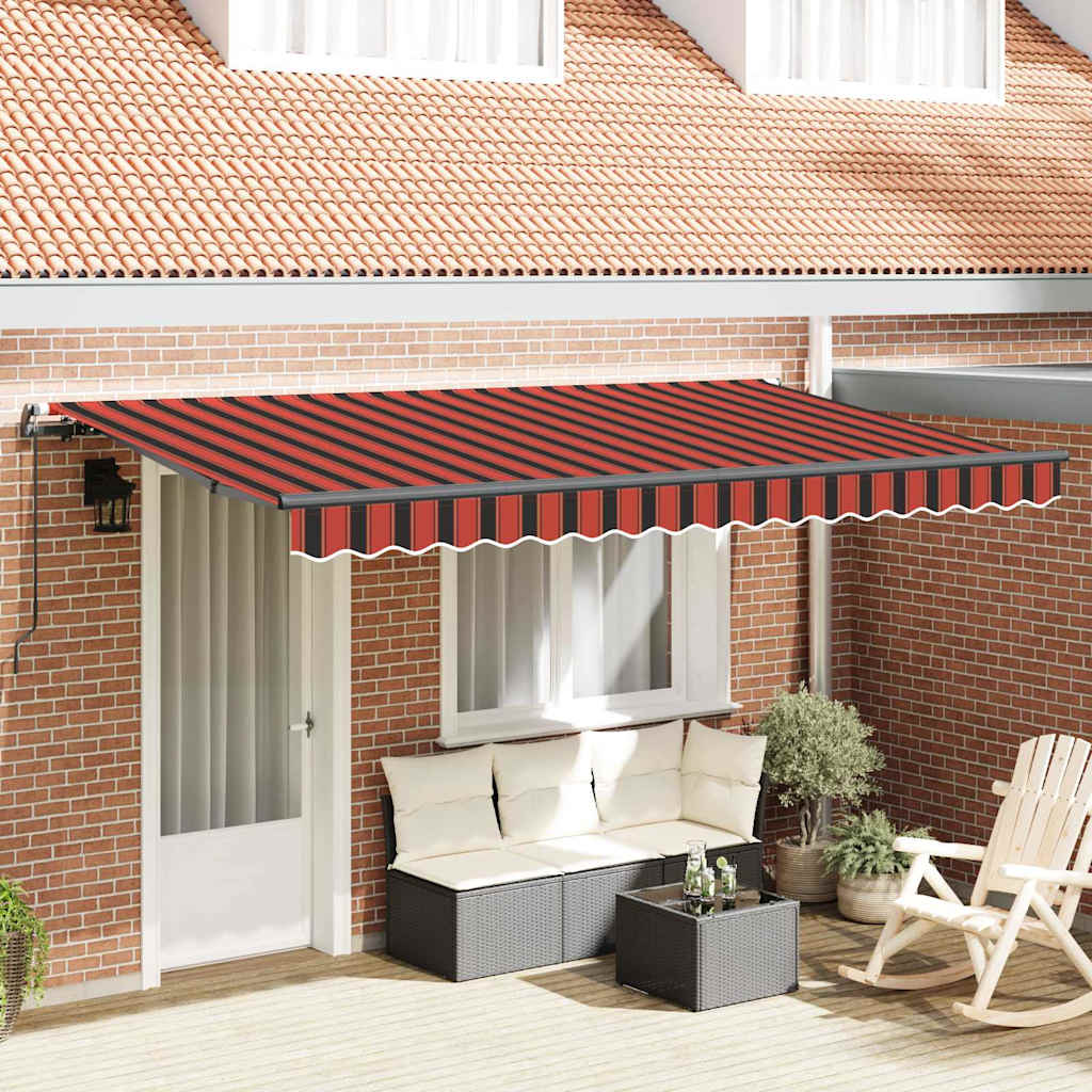 Einziehbare Markise Orange 350 x 200 cm Stoff