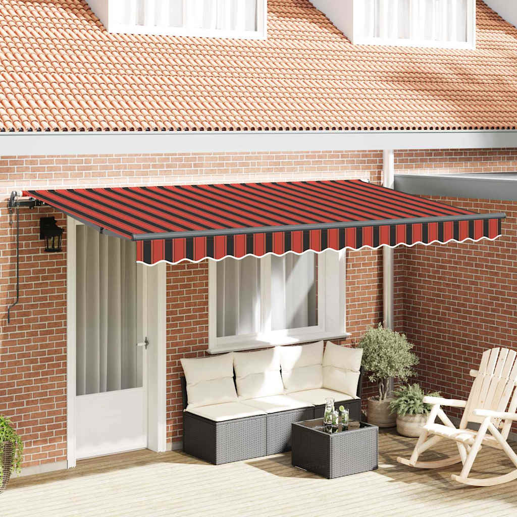 Einziehbare Markise Orange 350 x 200 cm Stoff