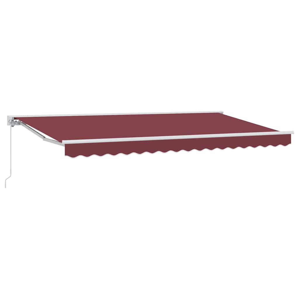 Einziehbare Markise Bordeauxrot 350 x 200 cm