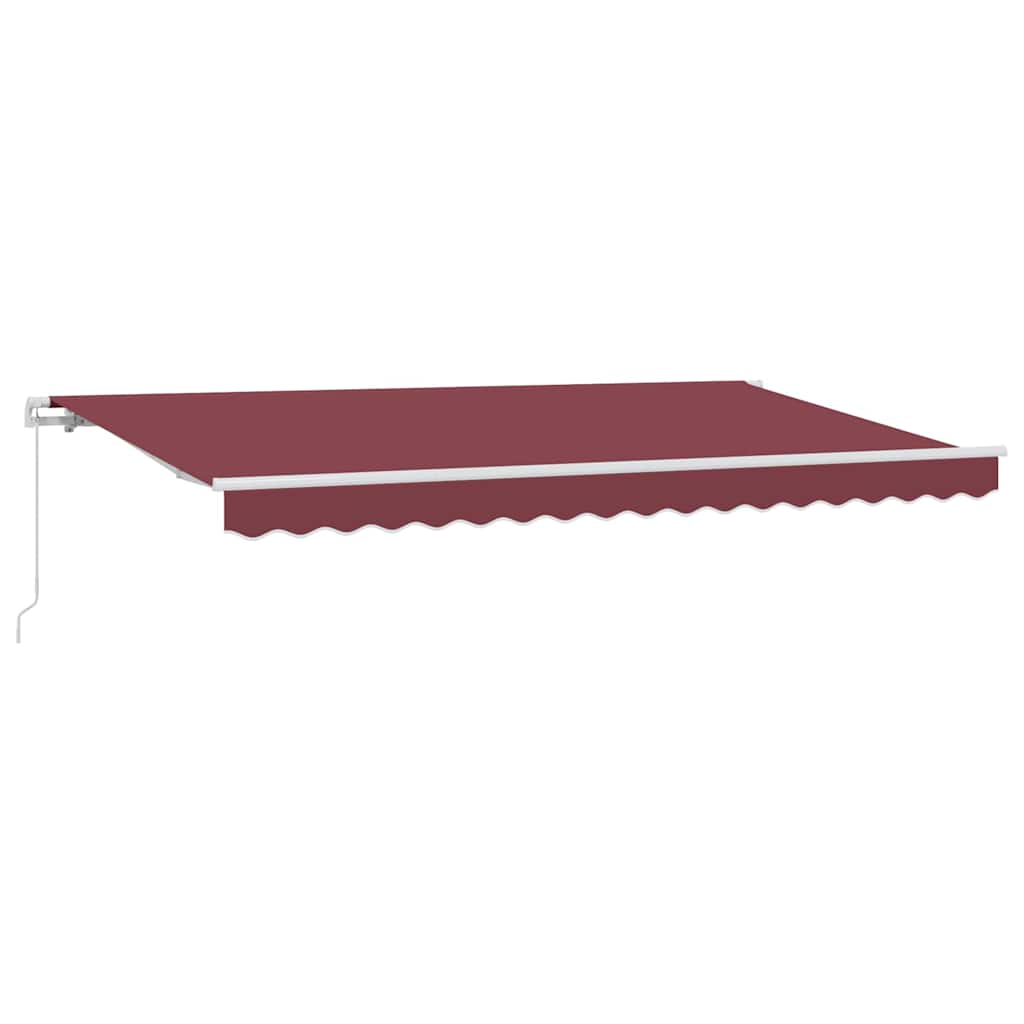 Einziehbare Markise Bordeauxrot 350 x 200 cm Stoff