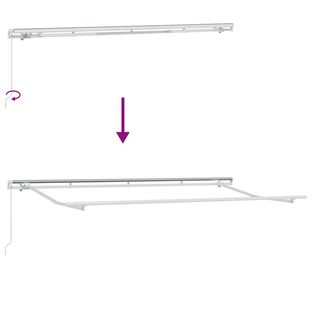Einziehbare Markise Bordeauxrot 350 x 200 cm Stoff