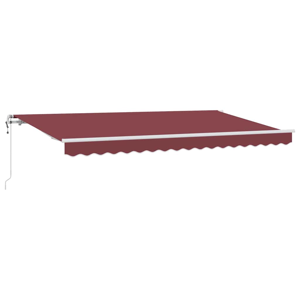 Einziehbare Markise Bordeauxrot 350 x 200 cm Stoff