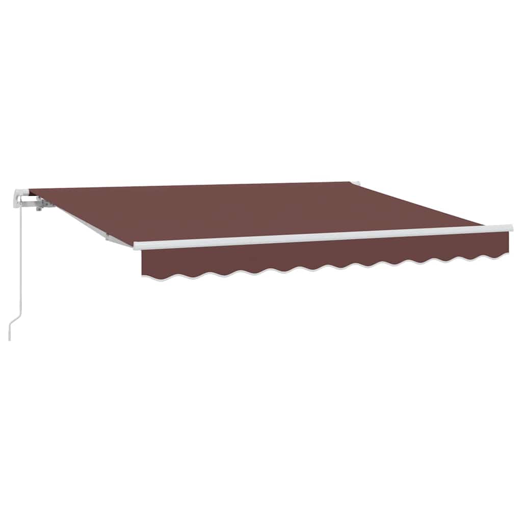 Einziehbare Markise Braun 350 x 200 cm Stoff