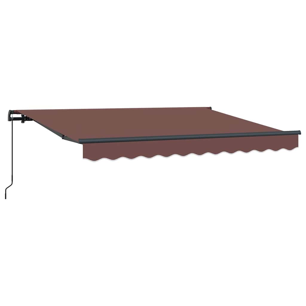 Einziehbare Markise Braun 350 x 200 cm Stoff