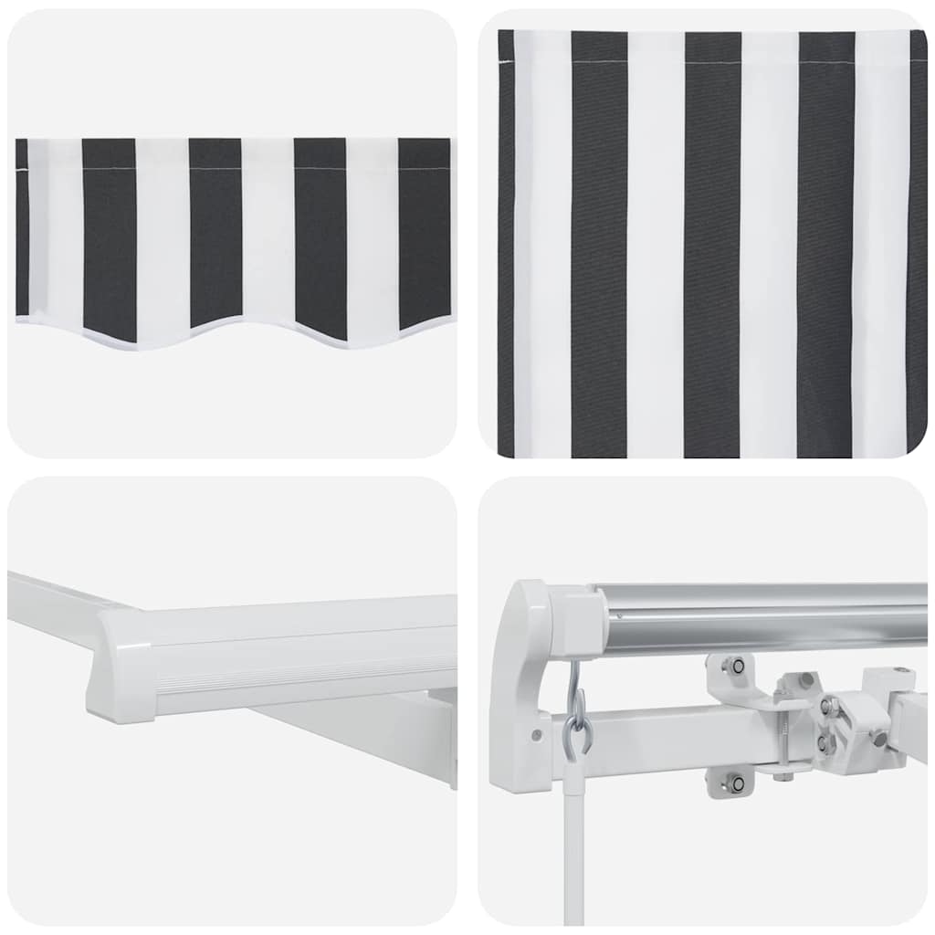 Einziehbare Markise Anthrazit 350 x 200 cm Stoff