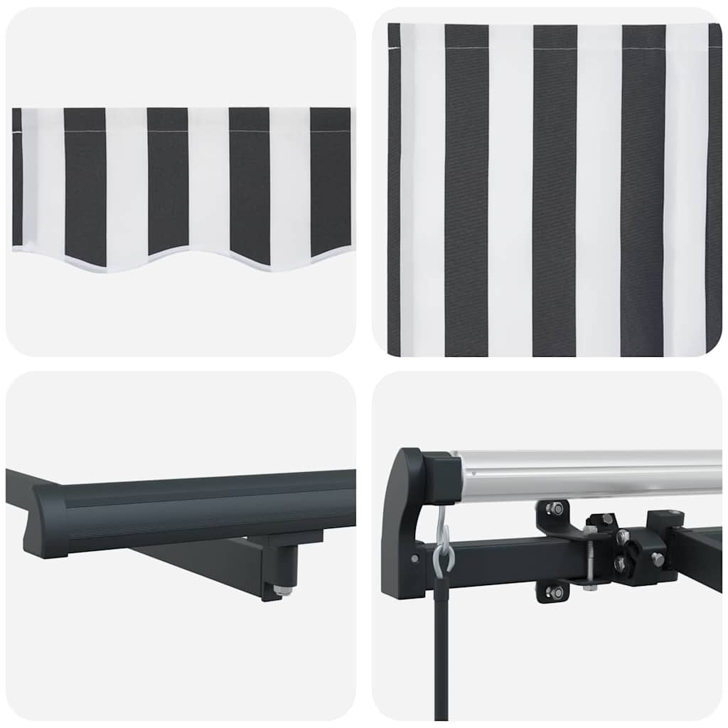 Einziehbare Markise Anthrazit 350 x 200 cm Stoff