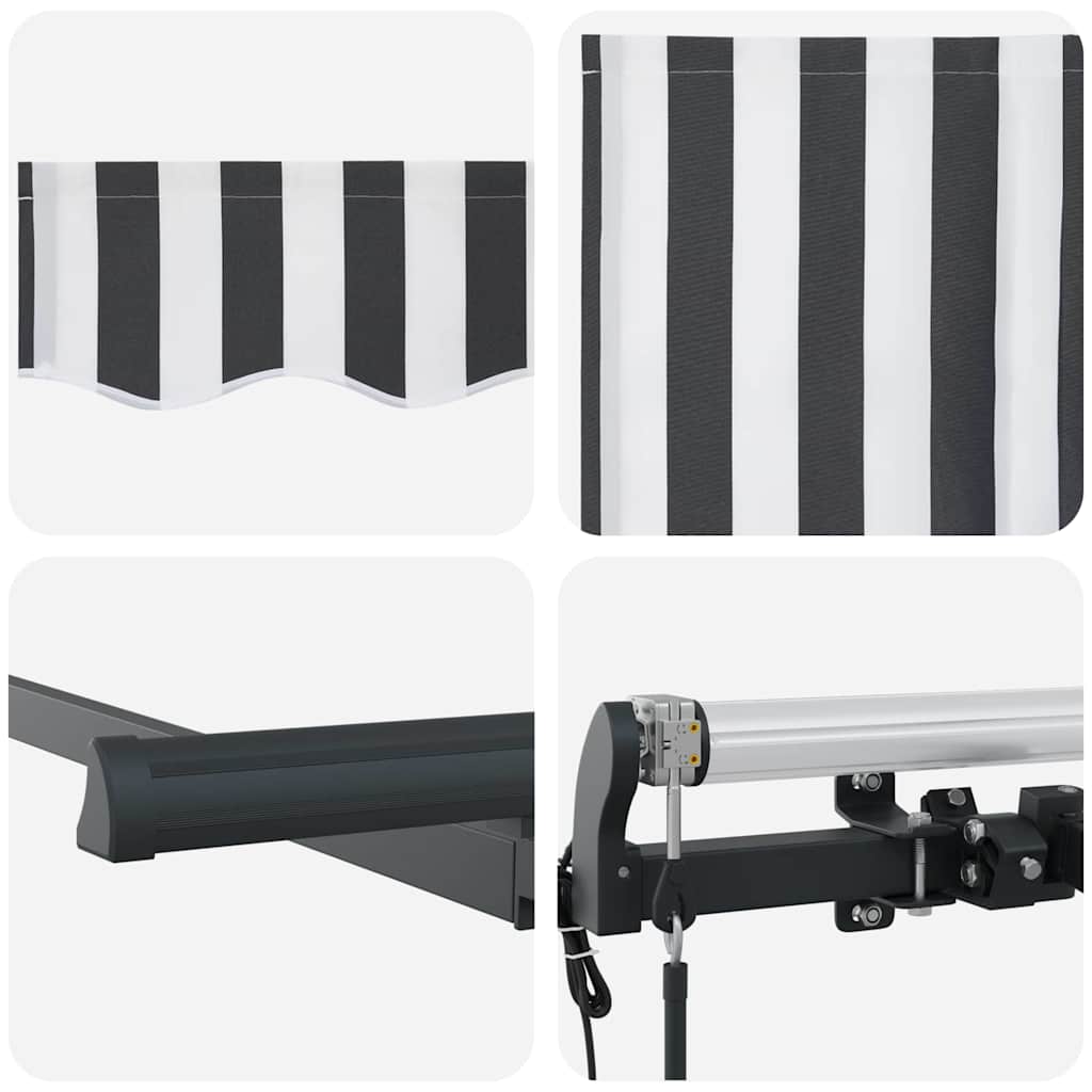 Einziehbare Markise Anthrazit 350 x 200 cm Stoff