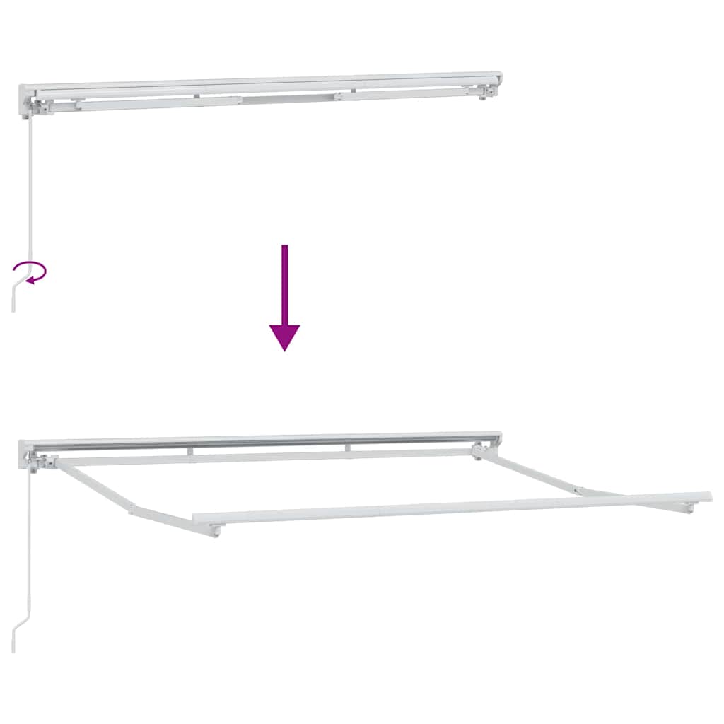 Einziehbare Markise Mehrfarbig 350 x 200 cm